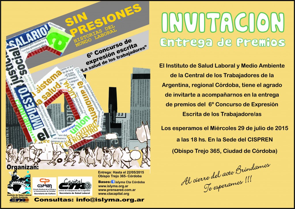 INVITACION A LA ENTREGA DE PREMIOS