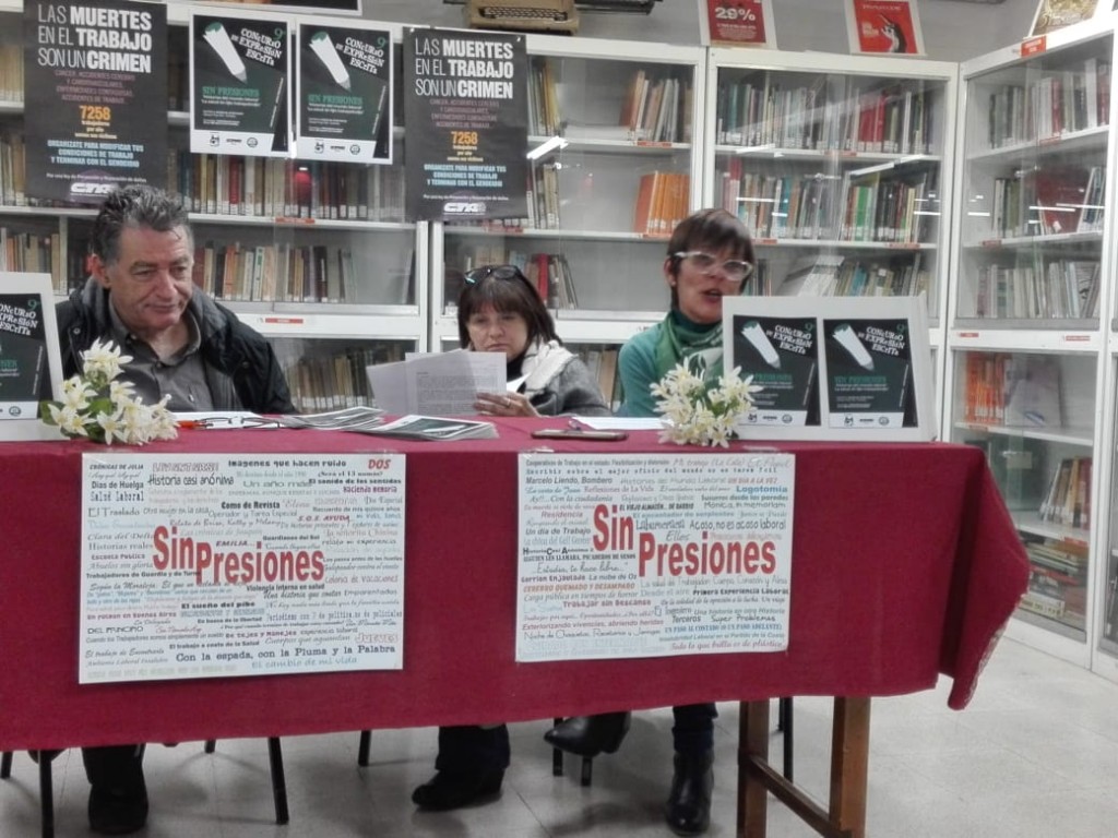 Jurado del Concurso: de izquierda a derecha: Jorge Yabkowski, Teresa Amatta y María Dolores Bertarelli